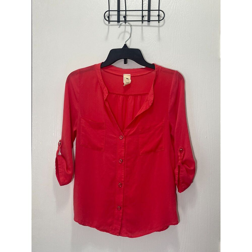Needle & Thread Women's Coral Roll-Tab Blouse